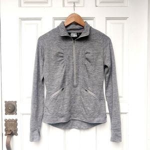SoldAthleta Ruched Gray Half Zip Jacket S
